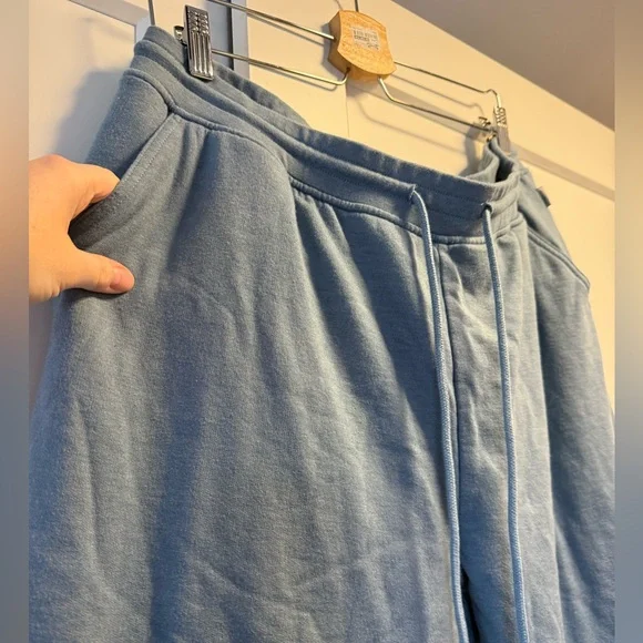 Eddie Bauer Women’s Blue Fleece Lined Jogger Sweatpants Sz XL Cozy Loungewear - Picture 2 of 7